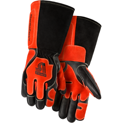 Steiner 0300 Premium Heavyweight Grain Goatskin With Side Split Cowhide Back, Reverse Goatskin Reinforcements MIG/Stick Welding Gloves (Pair)