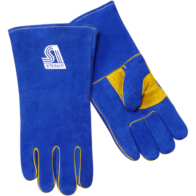 Steiner 2519BRH WELD GLOVE, RHO BLUE B-SERIES ,SIDE SPLIT COW, FOAM LINED