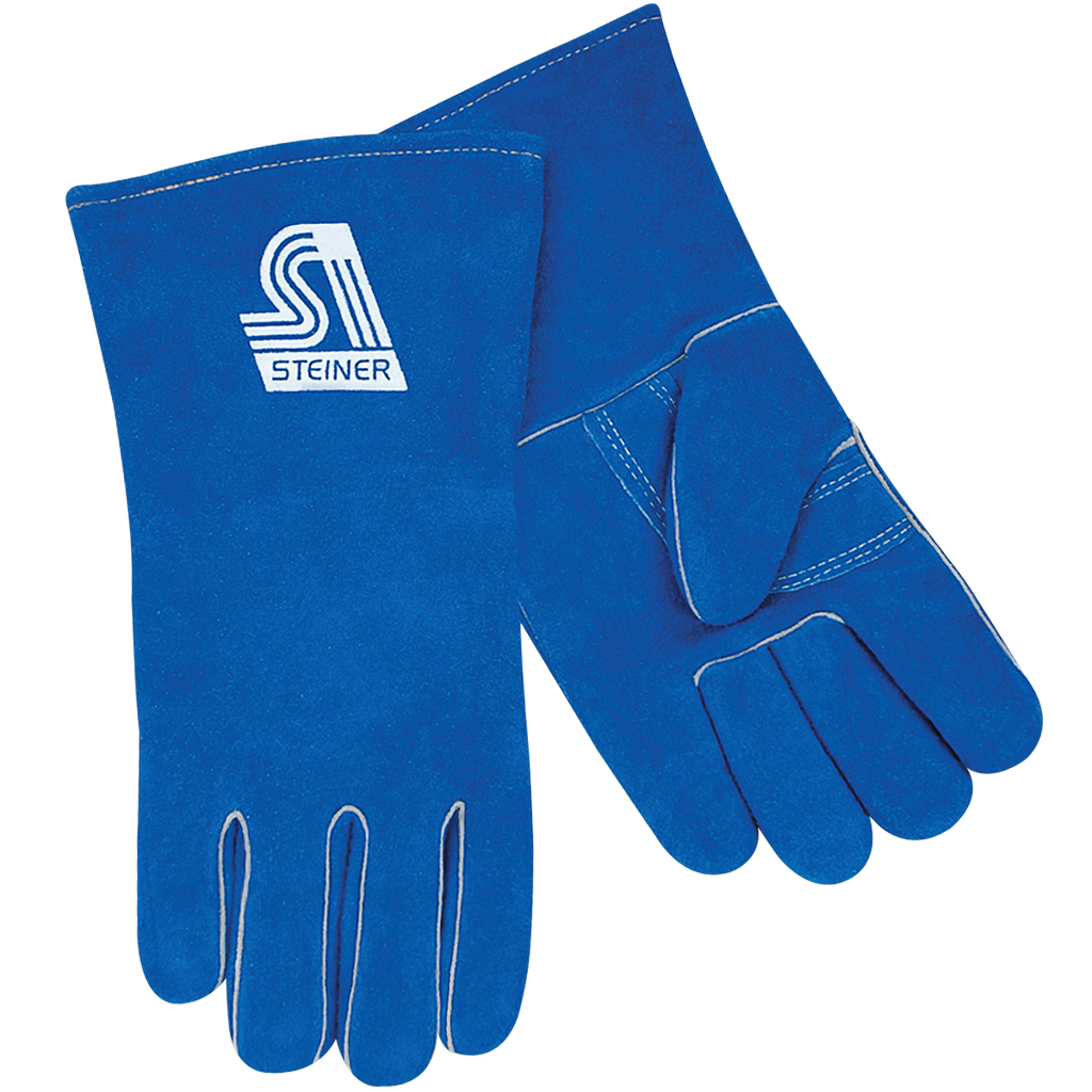 Steiner 2519YLH WELD GLOVE, LHO BLUE Y-SERIE S SHOULDER SPLIT COW, FOAM LIN ED