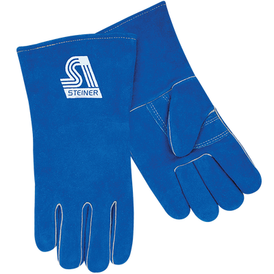 Steiner 2519YLH WELD GLOVE, LHO BLUE Y-SERIE S SHOULDER SPLIT COW, FOAM LIN ED