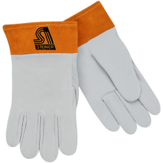 0221 Standard Split Deerskin TIG Welding Gloves - Unlined, Short Cuff (Pair)