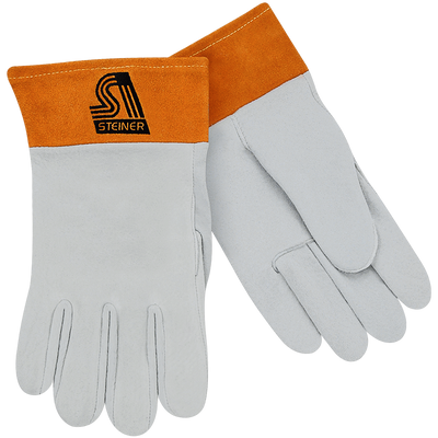 Steiner 0221 Standard Split Deerskin TIG Welding Gloves - Unlined, Short Cuff (Pair)