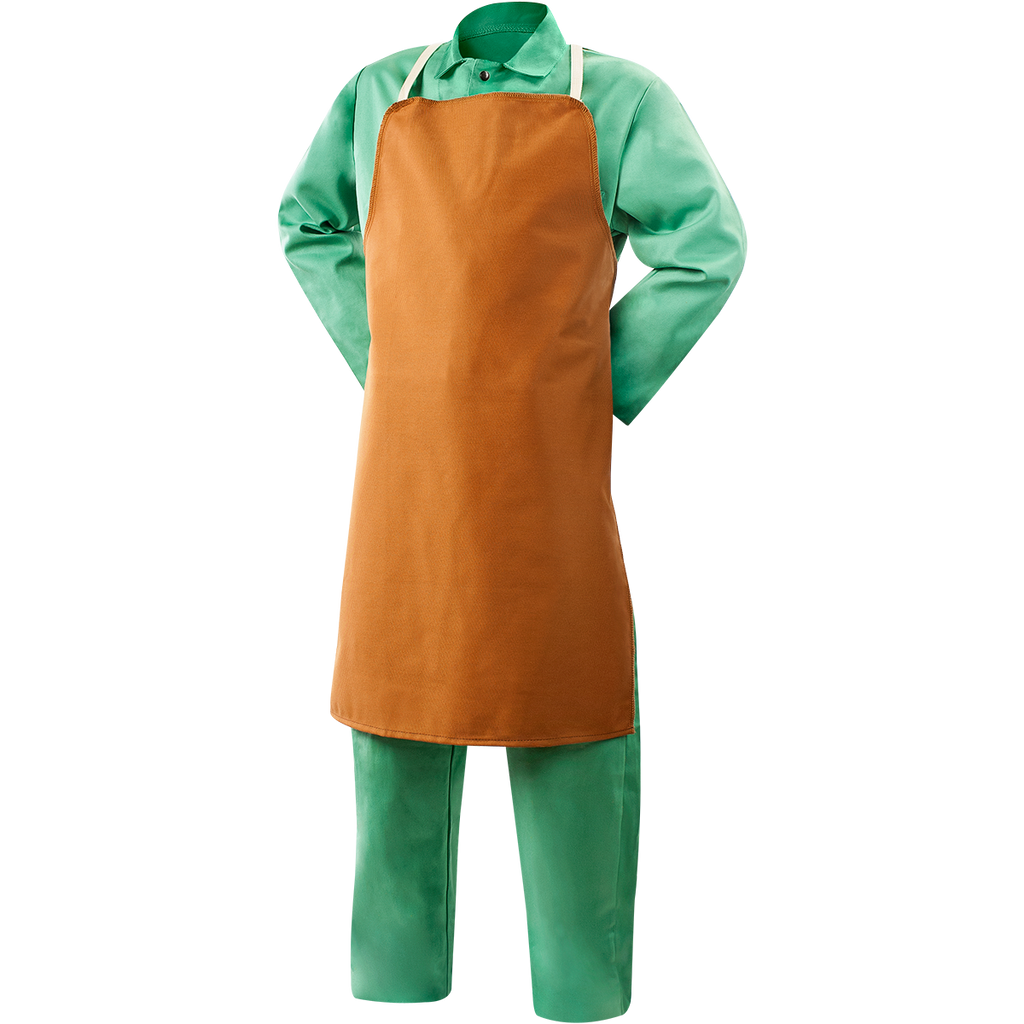 Steiner 10125 12 oz FR Cotton Bib Apron - 36" Brown