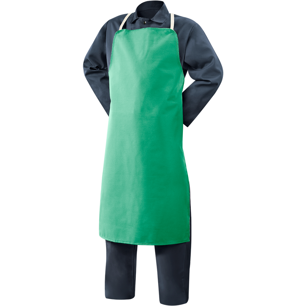Steiner 10326 9 oz FR Cotton Bib Apron - 40" Green