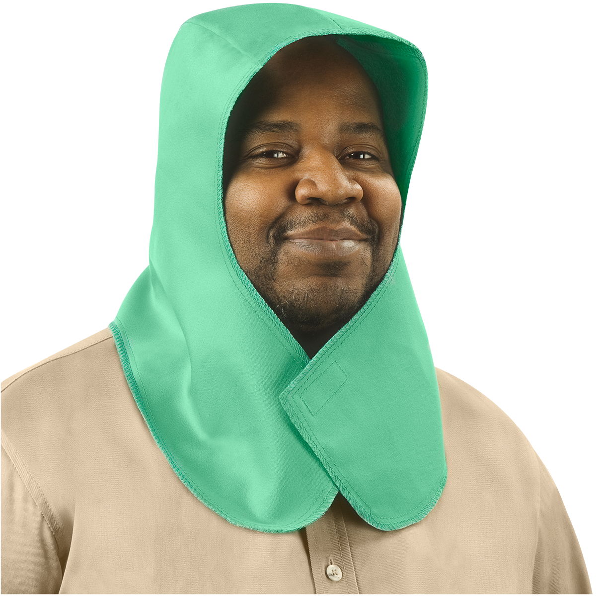 Steiner 11301 9 oz FR Cotton Hood With Neck Drape - Green (Each)
