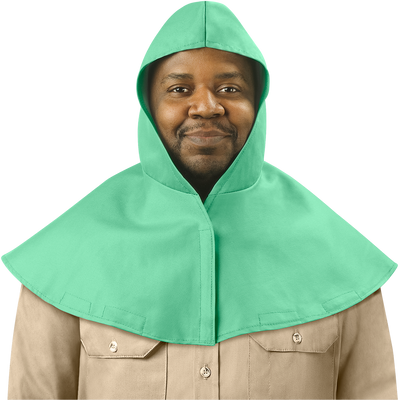 Steiner 11303 9 oz FR Cotton Hood With Neck & Shoulder Drape - Green