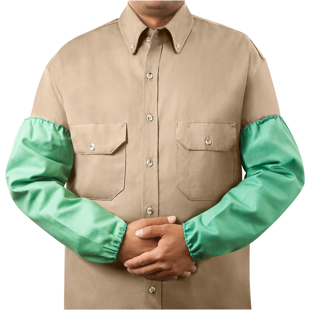 Steiner 1034 9 oz FR Cotton Sleeves - Standard Elastic - 18" Green (Pair)