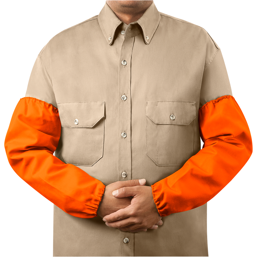 Steiner 1044 9 oz FR Cotton Sleeves - Standard Elastic - 18" Orange (Pair)