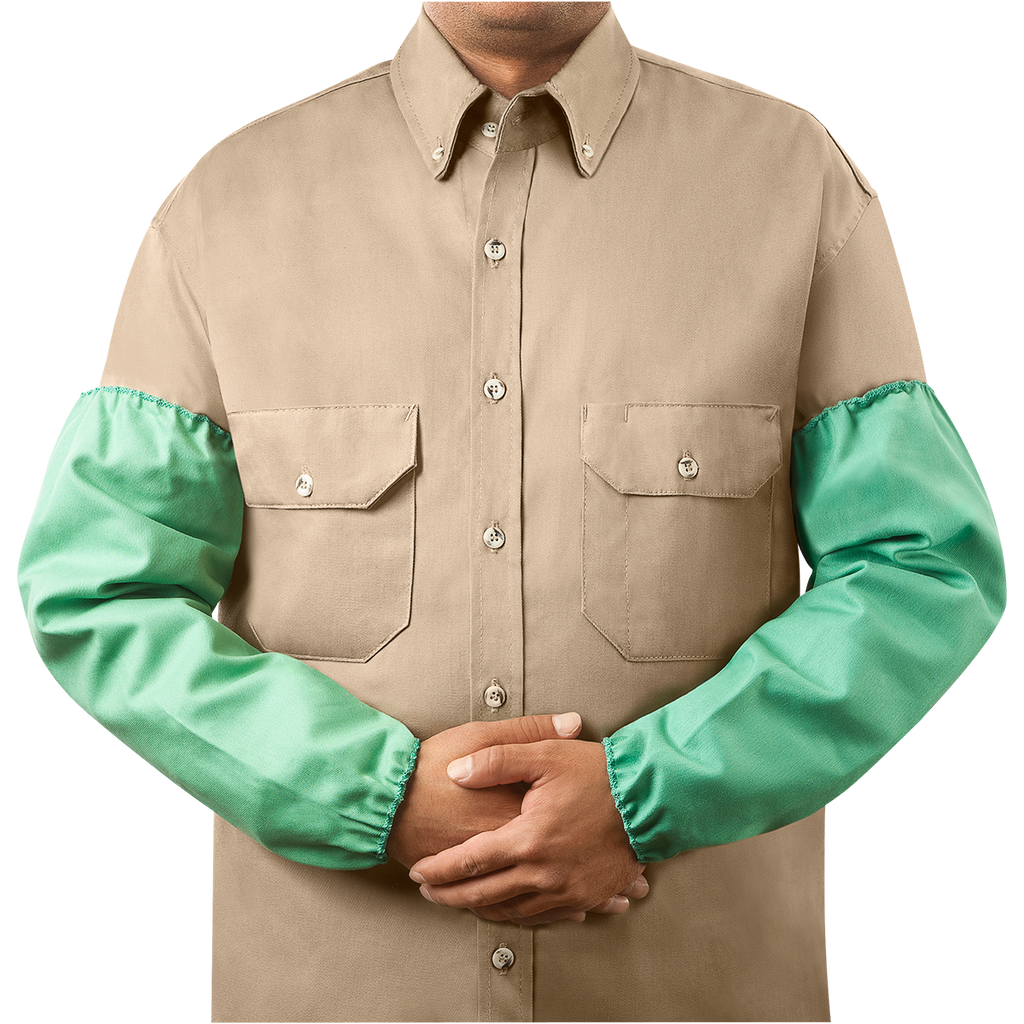 Steiner 1134 12 oz FR Cotton Sleeves - Standard Elastic - 18" Green (Pair)