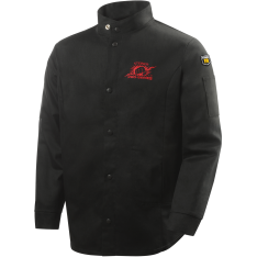 1160 9 oz FR Cotton Welding Jacket - 30" Black, Imprint on Back