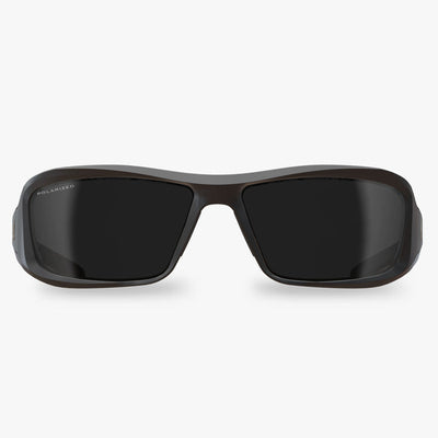 Edge Eyewear Brazeau XB136 Matte Black Frame Smoke Lenses Glasses