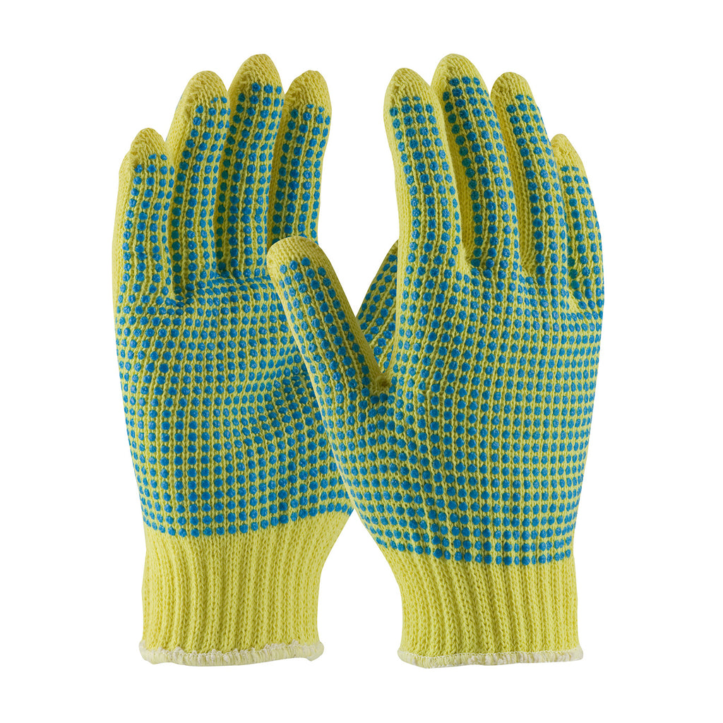 Kut Guard 08-K300PDD Seamless Knit Kevlar Glove with Double-Sided PVC Dot Grip Medium Weight (One Dozen)