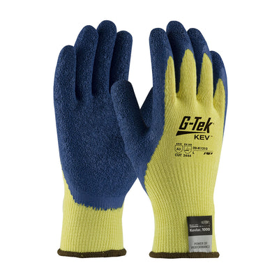 G-Tek 09-K1310 KEV Seamless Knit Kevlar with Latex Coated Crinkle Grip Safety Glove (One Dozen)