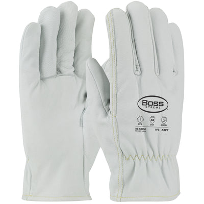 PIP 09-K3750 Boss Xtreme AR/FR Top Grain Goatskin Leather Drivers Glove with Kevlar Lining - Straight Thumb (One Dozen)