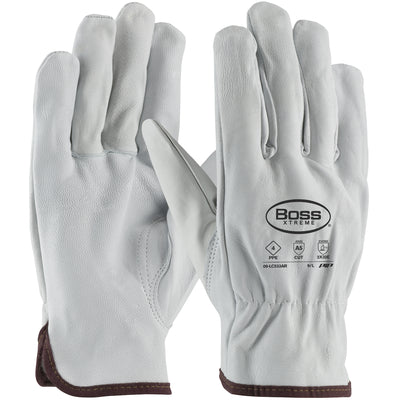 PIP 09-LC533AR Boss Xtreme AR Top Grain Goatskin Leather Drivers with Para-Aramid Lining Keystone Thumb Glove (One Dozen)