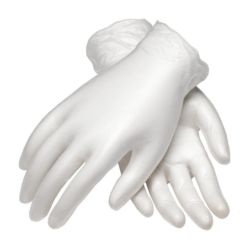 PIP 100-2824 CleanTeam Single Use Class 10 Cleanroom Vinyl Glove with Finger Textured Grip - 9.5"  (1 Case)