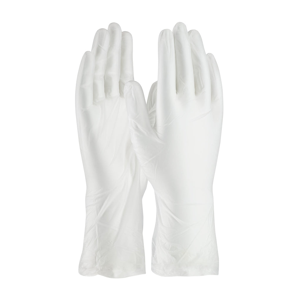 CleanTeam 100-2830 12" Single Use Class 10 Cleanroom Vinyl Glove with Finger Textured Grip (1 Case)