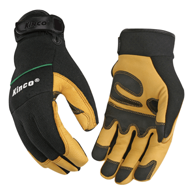 Kinco 102 Golden Premium Grain Goatskin Palm with XtremeGRIP Drivers Gloves (3 Pair)