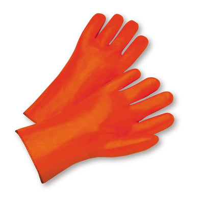 West Chester 1027OR Orange Smooth Gauntlet Gloves (One Dozen)