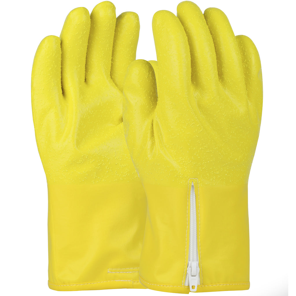 QRP PolyTuff 102F 11" Cold Handling Polyurethane Glove with Thermal Cotton Lining and Zipper Closure (1 Pair)