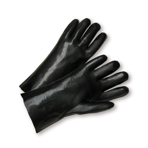West Chester 1047 14" Length PVC Dipped with Interlock Liner and Smooth Finish Gloves (One Dozen)
