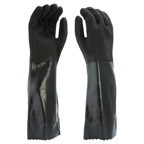 West Chester 1087RF 18" Length PVC Dipped with Interlock Liner and Rough Sandy Finish Gloves (One Dozen)