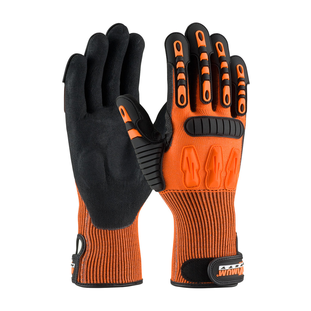 PIP 120-5150 Maximum Safety TuffMax5 Seamless Knit HPPE Blend with Nitrile Grip and TPR Impact Protection Glove (One Dozen)