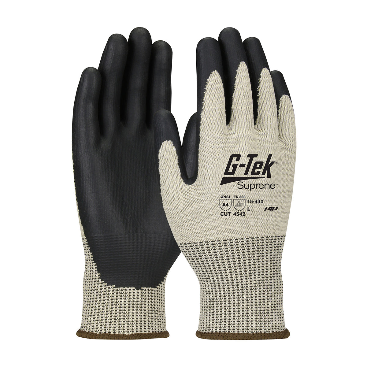 G-Tek Suprene 15-440 Seamless Knit Blended with NeoFoam Coated Palm and Fingers - Touchscreen Compatible Safety Glove (One Dozen)