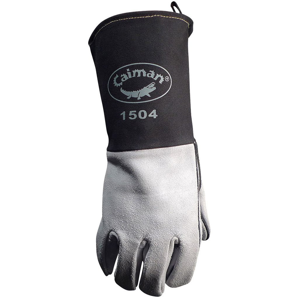 Caiman 1504 Cow Split FR Cotton Cuff MIG/Stick Welding Gloves (One Dozen)