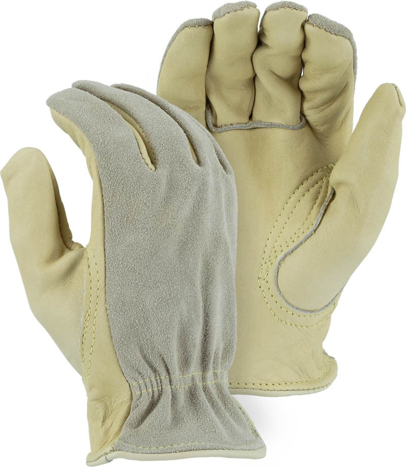 Majestic 1532 Cowhide Kevlar Sewn with Split Back Keystone Thumb Drivers Glove (One Dozen)