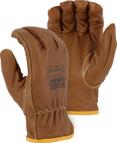 Majestic 1555WRK Cut Less With Kevlar Water,Oil And Arc Resistant Goat Skin Gloves (One Dozen)