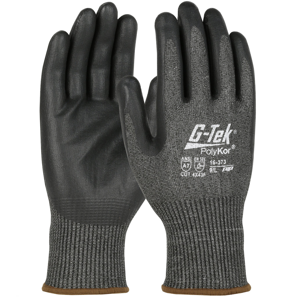 G-Tek PolyKor 16-373 Seamless Knit Nitrile Coated Foam Grip Touchscreen Compatible Cut Resistant Glove (One Dozen)