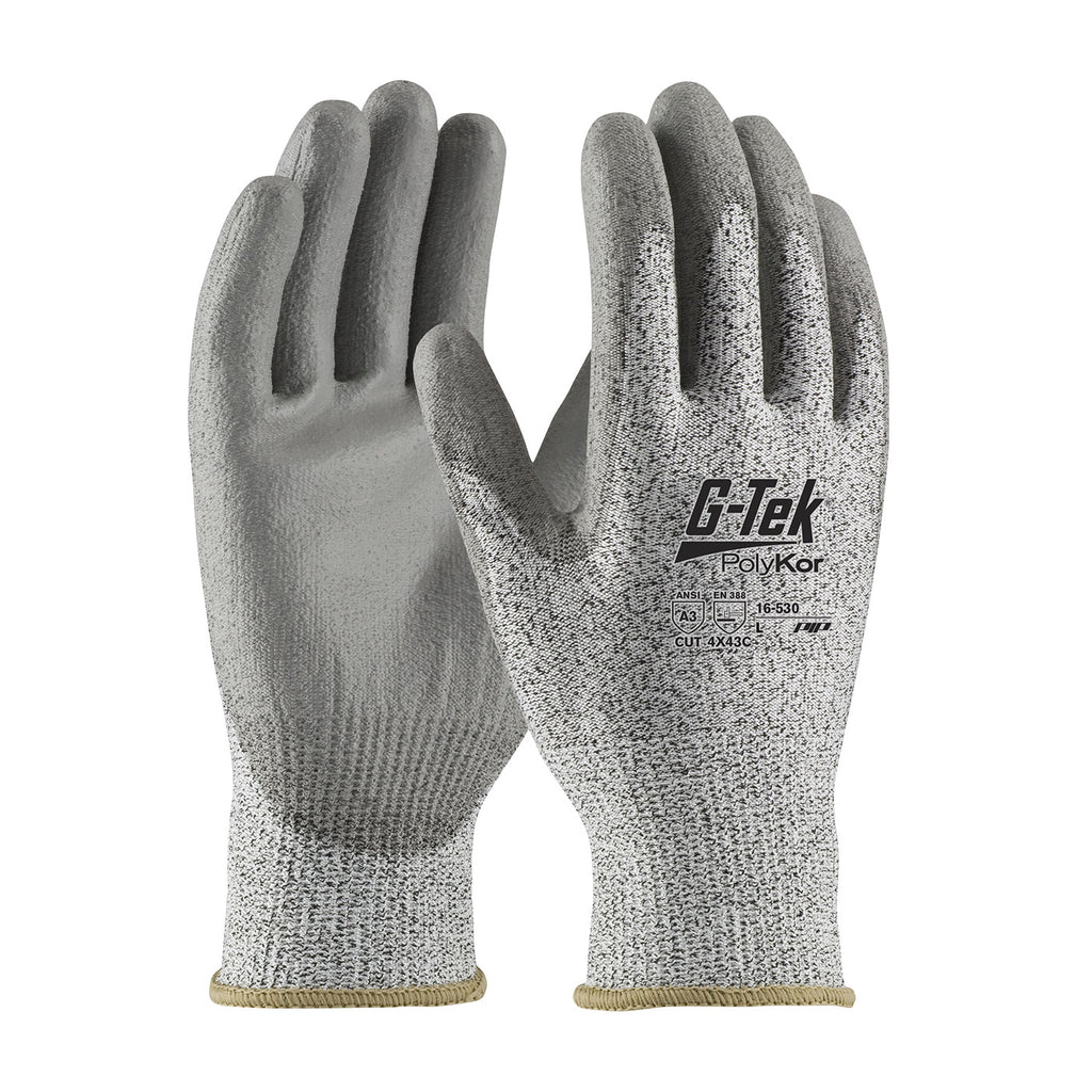 PIP 16-530 G-Tek PolyKor Knit PolyKor Polyurethane Coated Gloves (One Dozen)