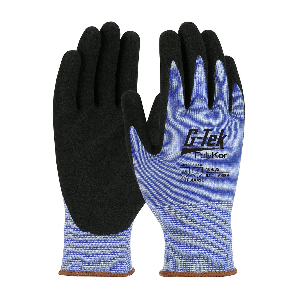 PIP 16-635 G-Tek PolyKor Knit PolyKor Nitrile Coated Gloves (One Dozen)