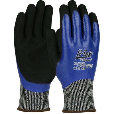 PIP 16-CUT229MS G-Tek PolyKor Seamless Knit Blended with Double-Dipped Nitrile Coated Microsurface Grip Safety Glove (One Dozen)