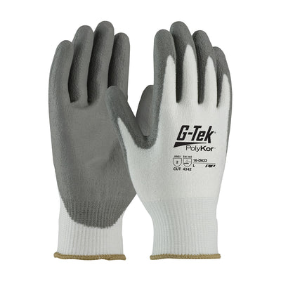 PIP 16-D622 G-Tek PolyKor Seamless Knit Blended Glove with Polyurethane Coated Flat Grip on Palm and Fingers Gloves (One Dozen)