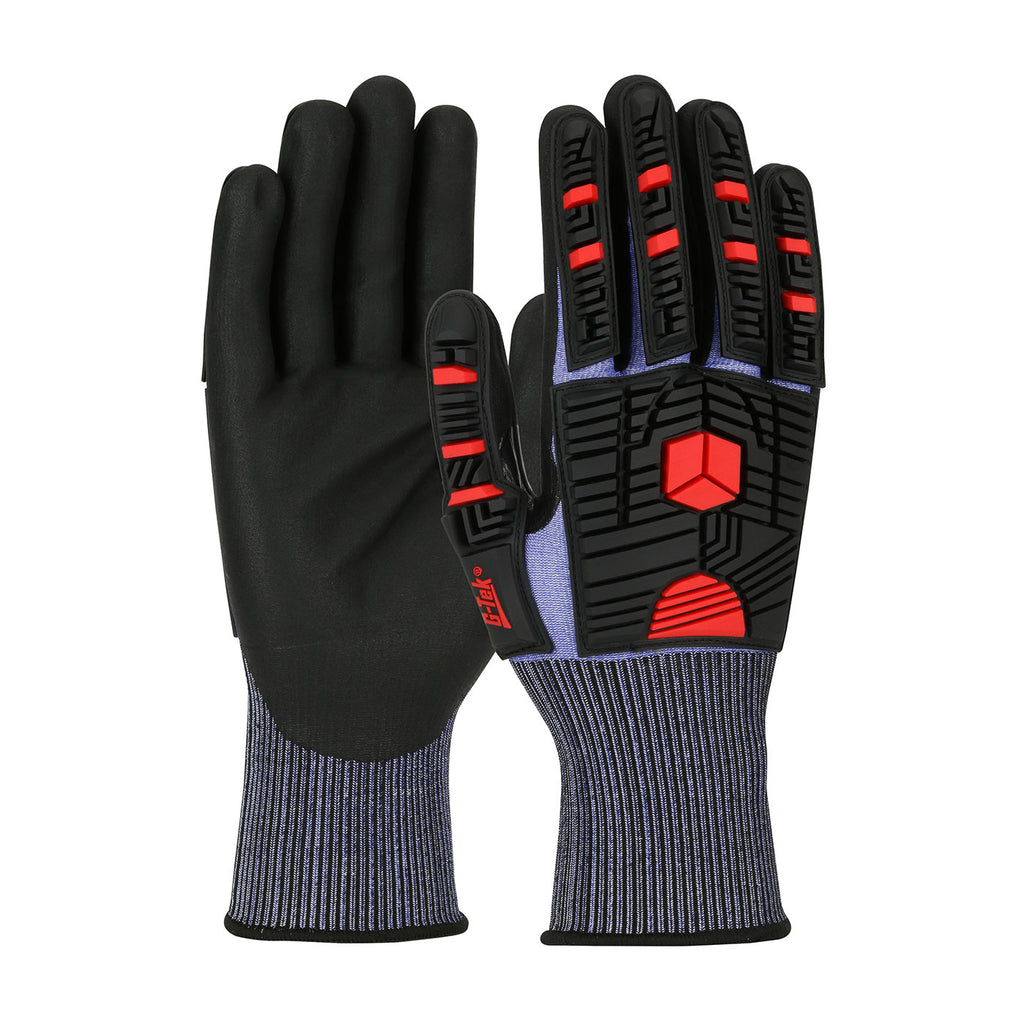 PIP 16-MP585 G-Tek PolyKor X7 Seamless Knit Blended Glove with Impact Protection and NeoFoam Coated Palm and Fingers (One Dozen)
