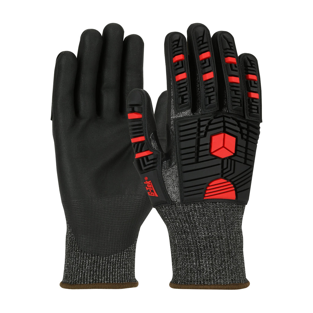 PIP 16-MP785 G-Tek PolyKor X7 Seamless Knit Blended Glove with Impact Protection and NeoFoam Coated Palm and Fingers (One Dozen)