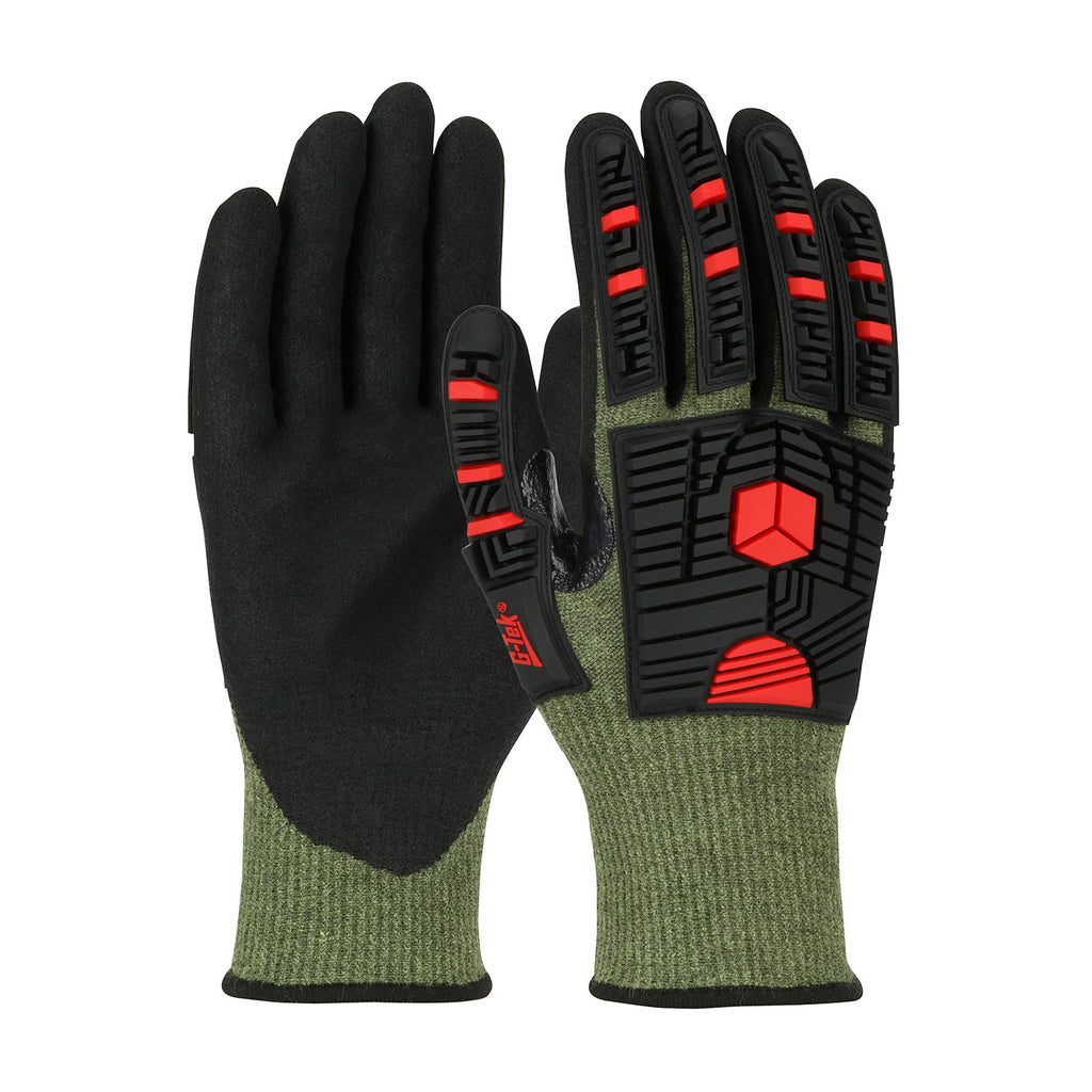 G-Tek PolyKor X7 16-MP935 Seamless Knit PolyKor X7 Blended Glove with Impact Protection and NeoFoam MicroSurface Grip (1 Pair)