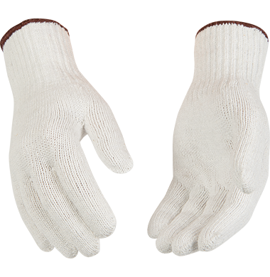 Kinco 1775 White String Knit 7-Gauge Heavyweight Polyester-Cotton Blend Knit Flexible Wing Thumb Design Ambidextrous Pattern Glove (One Dozen)