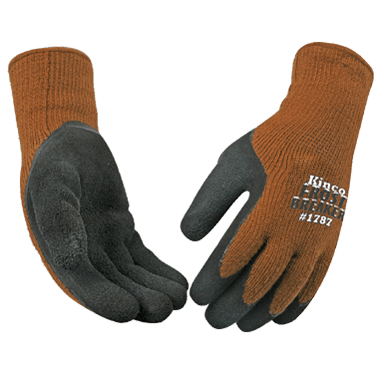 a pair of brown thermal gloves from Kinco brand