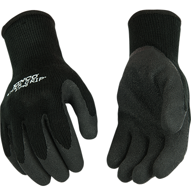 Kinco 1790 Warm Grip Heavy Thermal 10-Gauge Acrylic Knit Shell Crinkle Latex Coated Palm, Acrylic & Elastic Knit Wrist Gloves (one dozen)