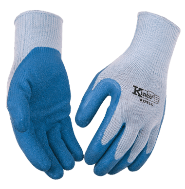 Kinco 1791 Blue Latex Palm Gripping Gloves (one dozen)