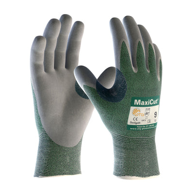 PIP 18-570 MaxiCut Seamless Knit Engineered Yarn Glove with Nitrile Coated MicroFoam Grip on Palm and Fingers Gloves (One Dozen)