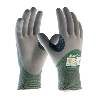 MaxiCut 18-575 Seamless Knit Engineered Yarn Glove with Nitrile Coated MicroFoam Grip on Palm, Fingers and Knuckles (One Dozen)