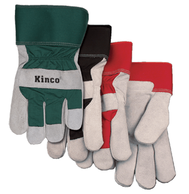 Kinco 1932 Suede Cowhide Gloves 4-Packs (one dozen)