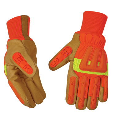 Kinco 1938kwa HI-VIS Pigskin Indusrial Gloves (One Dozen)