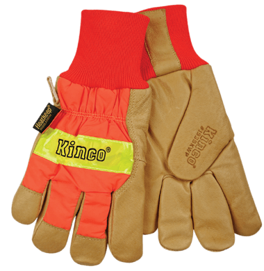 Kinco 1938KWP HydroFlector Waterproof Insert Grain Pigskin Thermal Insulation Gloves (3 Pair)