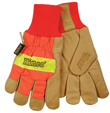 Kinco 1938KWP HydroFlector Waterproof Insert Grain Pigskin Thermal Insulation Gloves (One Dozen)
