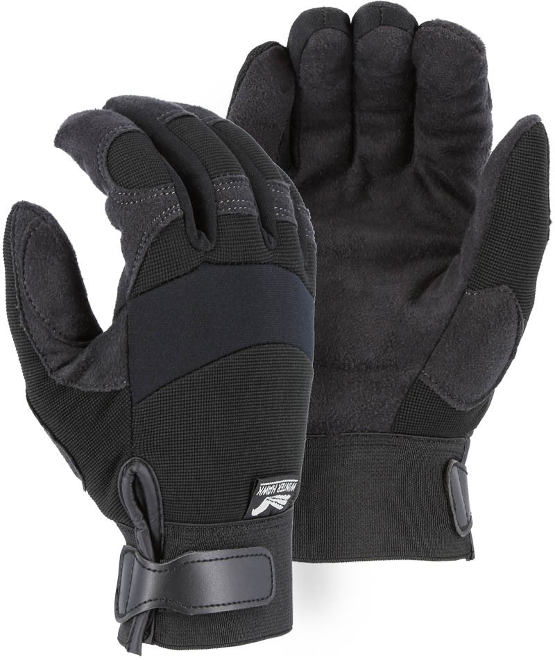 Majestic 2137BKF Winter Lined Armor Skin with Knit Back Mechanics Glove (One Dozen)